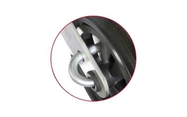 Winterhoff tow bar support wheel with integrated brake function ST 48-RB-200 V