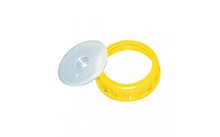 Screw-on ring with dust cap DIN 96