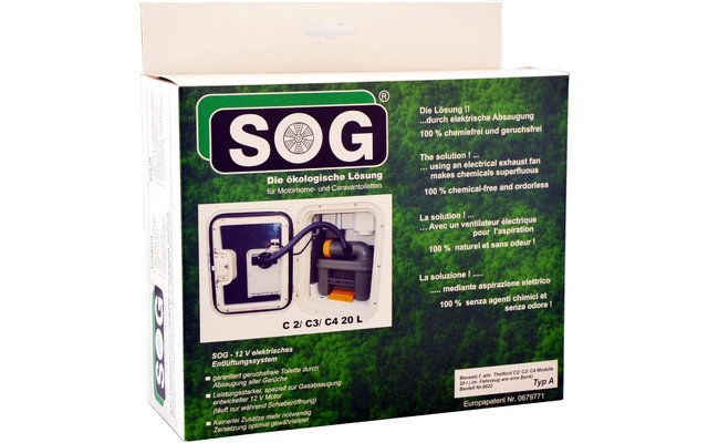 SOG I type A (C2/C3/C4) 12 V toiletventilatie deurvariant