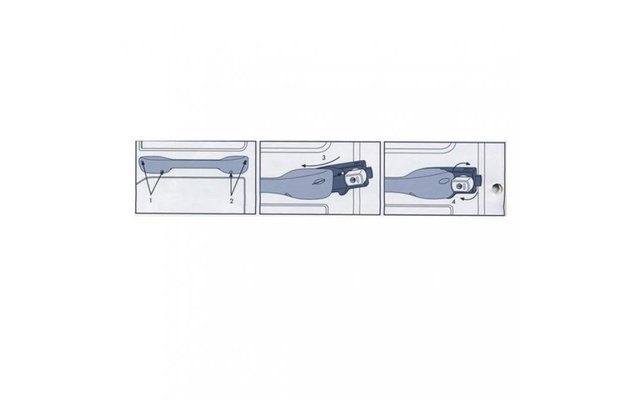 Serrure à pêne dormant HEOsafe pour portes de cabine (Fiat Ducato 230, Peugeot Boxer, Citroën Jumper 1994 - 2002)