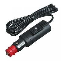 12-24 volt angled universal plug with switch + 2m cable