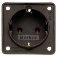 Berker Schutzkontakt-Einbausteckdose 250 V braun