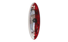 Luz de gálibo Jokon roja-blanca superior con placa base 12 V