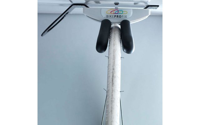 BikeProFix bicycle parking system with caravan adapter