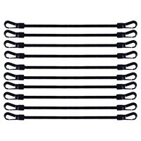Hindermann rubber elastiek met kunststof haken 27 cm set van 10