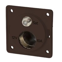 Prise combinée 12 V+ Sat brun