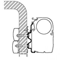 Thule Hymercamp-adapter voor Series 5 (tot modeljaar 2011) 4m