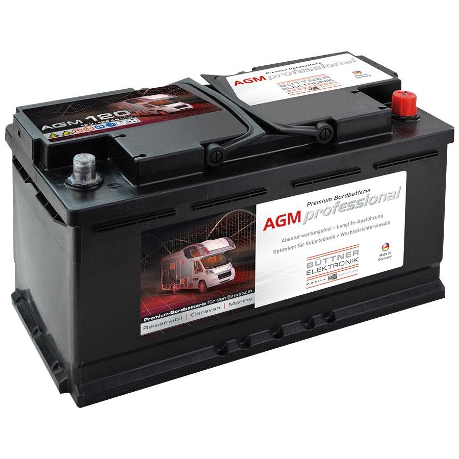 Büttner MT AGM-Batterie Bordbatterie für alle Fahrzeuge 12 V / 120 Ah