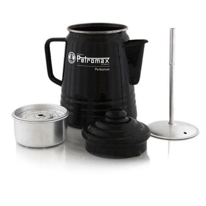 Perkomax Perkolator schwarz 1,3 Liter Camping Outdoor Kaffee Tee Geschirr 
