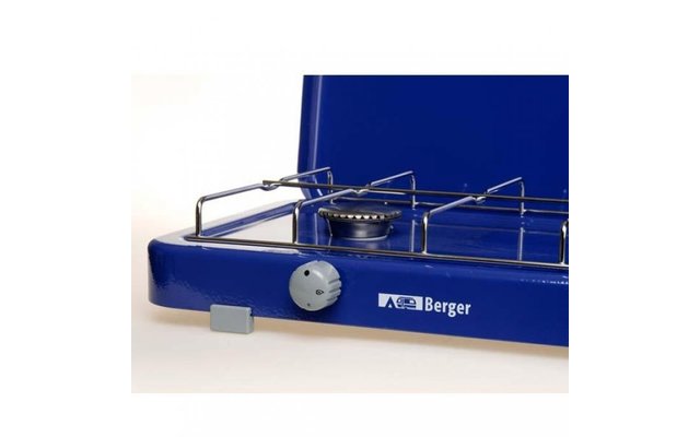 Berger 2-flame Gas Stove blue 3.2 kw, 50 mbar, with ignition safety device