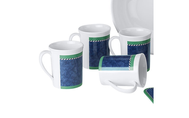 Gimex Marble Blue Handle Mug