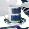 Marble blue set of 4 cups