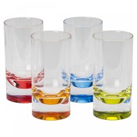 Flamefield Trinkgläser  Slim Jim 4er Pack 290 ml Bunt