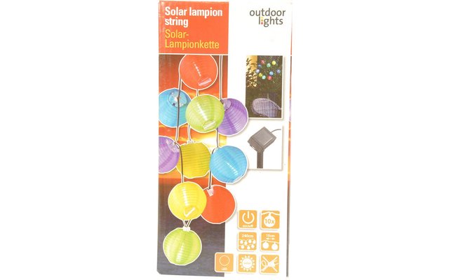Cadena de linternas solares LED de color 240 cm