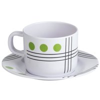 Berger Dots Melamin Tasse mit Untertasse 250 ml grün