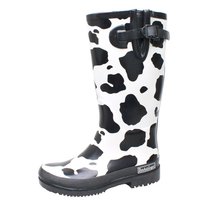 Bockstiegel Kuh Damen Gummistiefel schwarz/weiß