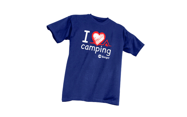 Maglietta Berger per bambini I love Camping
