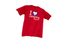 Kinder-T-shirt I love Camping