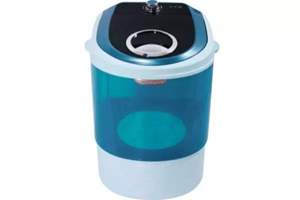 Kleines rundes Haushaltsger&auml;t mit t&uuml;rkis-transparentem Mittelteil, wei&szlig;em Sockel, schwarzer Oberseite und rundem Ausschnitt in der Mitte oben