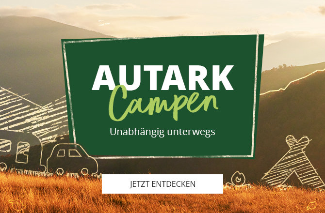 Mobil Slider Banner für Autark Campen, unabhängig unterwegs