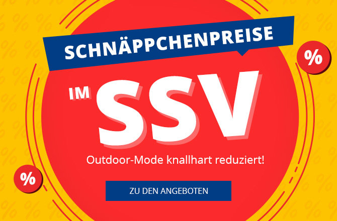 Rotes Banner mit weißem und gelbem Text zur Saison-Schluss-Verkauf-Aktion