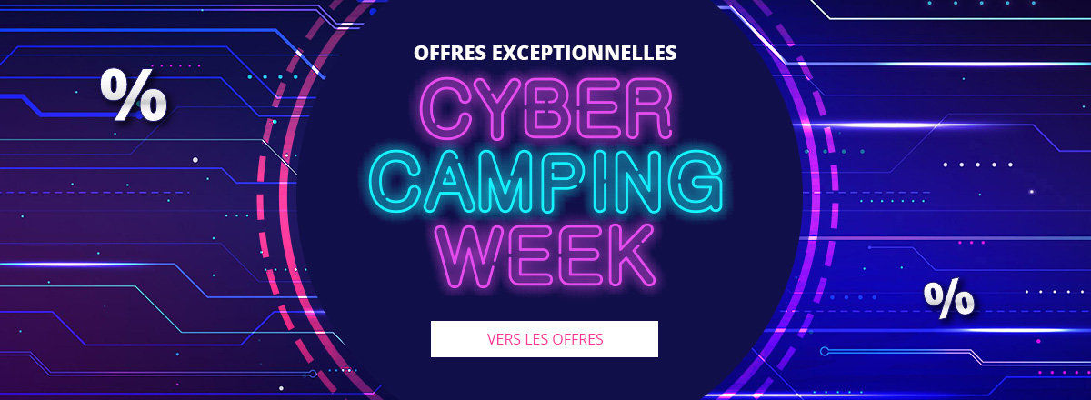 Desktop Slider avec indication des offres Cyber Camping Week
