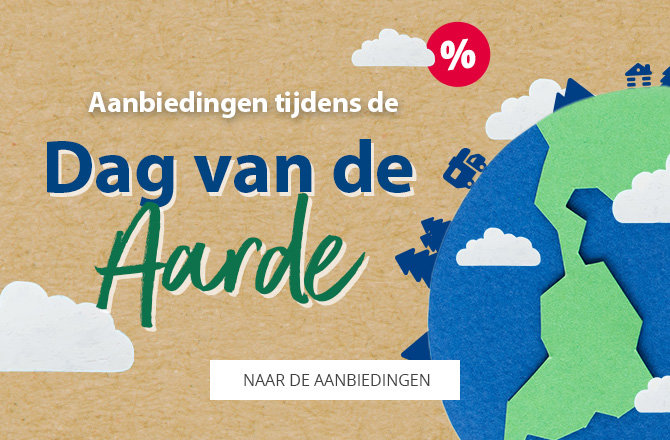 Mobiele slider met verwijzing naar de Earth Day-aanbiedingen 2025