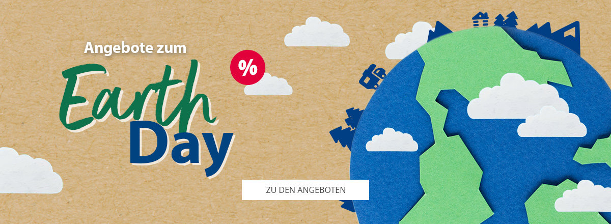Desktop Slider mit Hinweis auf die Earth Day Angebote 2025