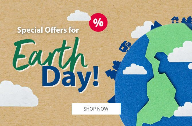 Mobile slider with reference to the Earth Day offers 2025