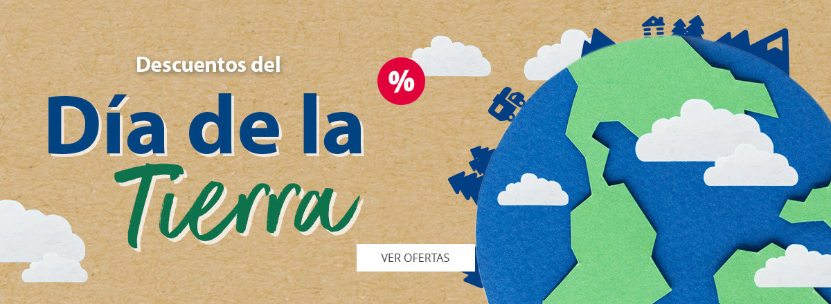 Deslizador de sobremesa con referencia a las ofertas del Día de la Tierra 2025