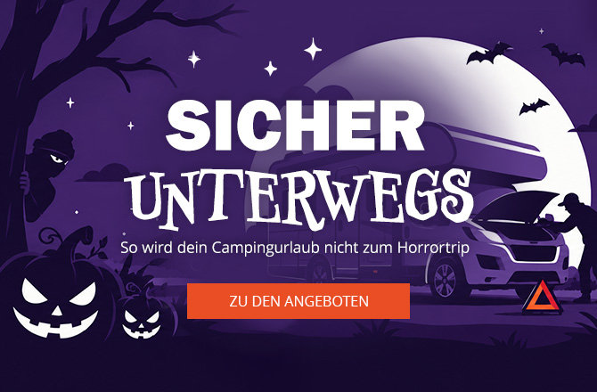 Mobile Slider Banner für sicher Unterwegs. Mehr Sicherheit im Campingurlaub