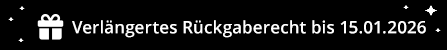 Banner mit Geschenk-Symbol und Text zum verlängerten Rückgaberecht