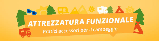 Illustrazione di attrezzatura da campeggio con tenda, torcia e mappa