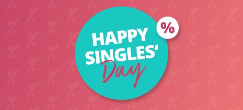 Weißer Kreis vor rosa Verlaufshintergrund mit großer magentafarbener Schrift '-11%' und kleinem türkisfarbenen Kreis oben rechts mit einem Prozentzeichen