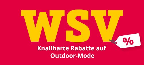 Werbung für WSV mit Rabatten auf Outdoor-Mode