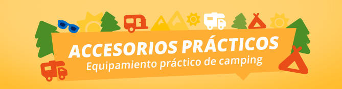 Ilustraci&oacute;n de equipo de camping con tienda, linterna y mapa