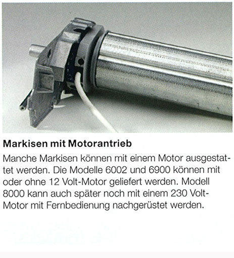 Close-up van een metalen markiesmotor met witte kabel