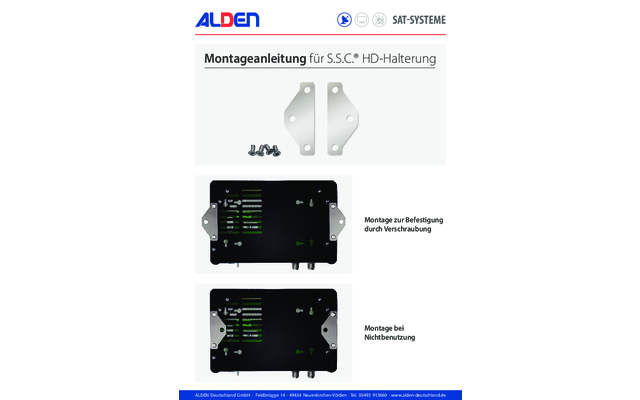 Alden PLA621-G30-S220BT Equipo de TV vía satélite compuesto por Antena Plana Planar con Módulo de Control HD S.S.C. y TV LED Smartwide de 22 pulgadas