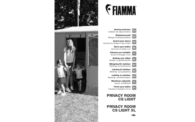Avancé Fiamma Privacy Room CS Light 280 XL adecuado para CStore XL