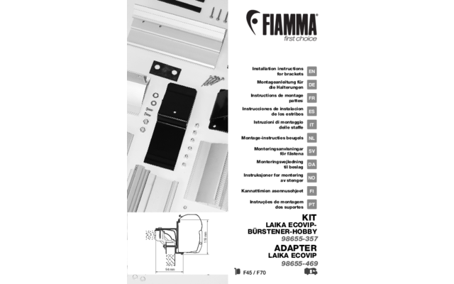 Fiamma Adapter Laika Ecovip Markisenadapter für Fiamma F45