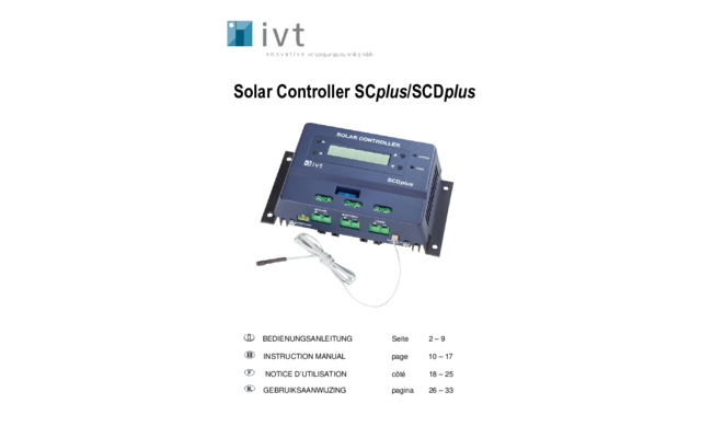 IVT SCDplus zonnepanelen laadregelaar 48 V 40 A met display