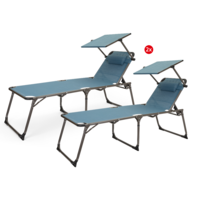 Berger Slimline Tr&eacute;pied Set de bain de soleil 2 pi&egrave;ces bleu persan