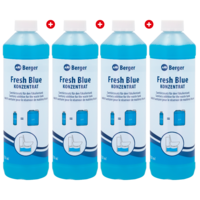 Berger Fresh Blue Konzentrat 750 ml 4x im Set- Sanitärzusatz für den Fäkalientank