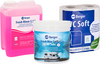 Berger Sanit&auml;r Set 3-teilig inkl. Fresh Blue Sachets + Fresh Rinse 2,5 l + WC Soft Toilettenpapier
