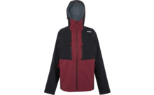 Jacke mit Kapuze in Schwarz und Dunkelrot