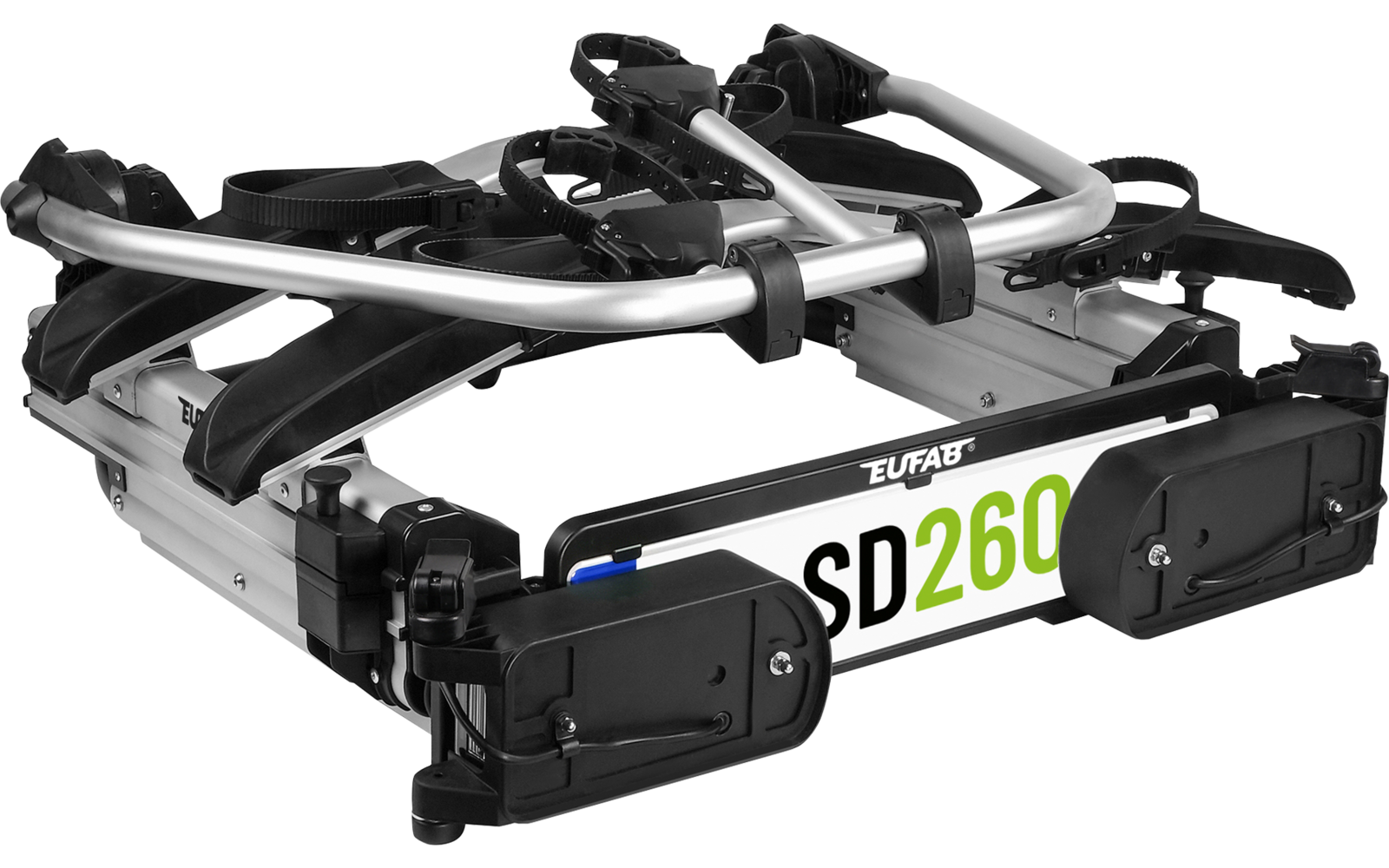 Produktbild Eufab SD260 Kupplungs-Fahrradtr&auml;ger inklusive Erweiterungsschiene E-Bike geeignet f&uuml;r 3 Fahrr&auml;der 60 kg 1