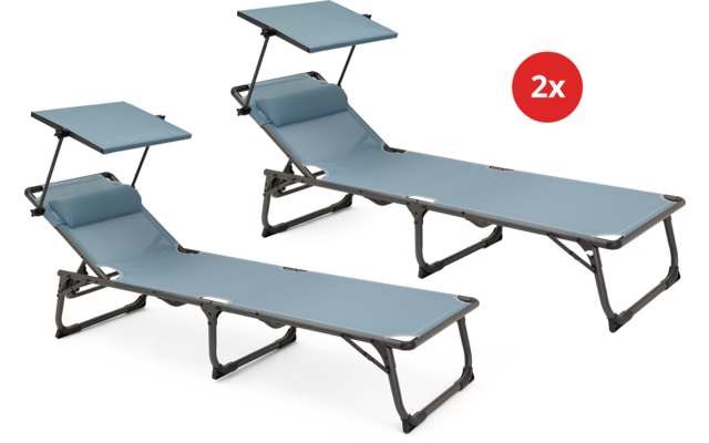Produktbild Berger Iseo Sonnenliege Gr&uuml;n 2er-Set 1