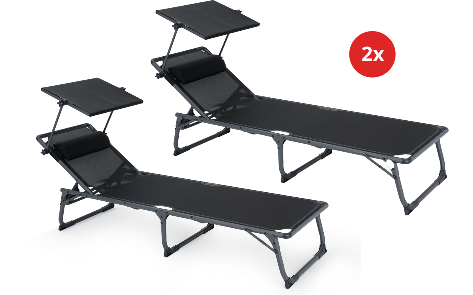 Produktbild Berger Iseo Sonnenliege Gr&uuml;n 2er-Set 1