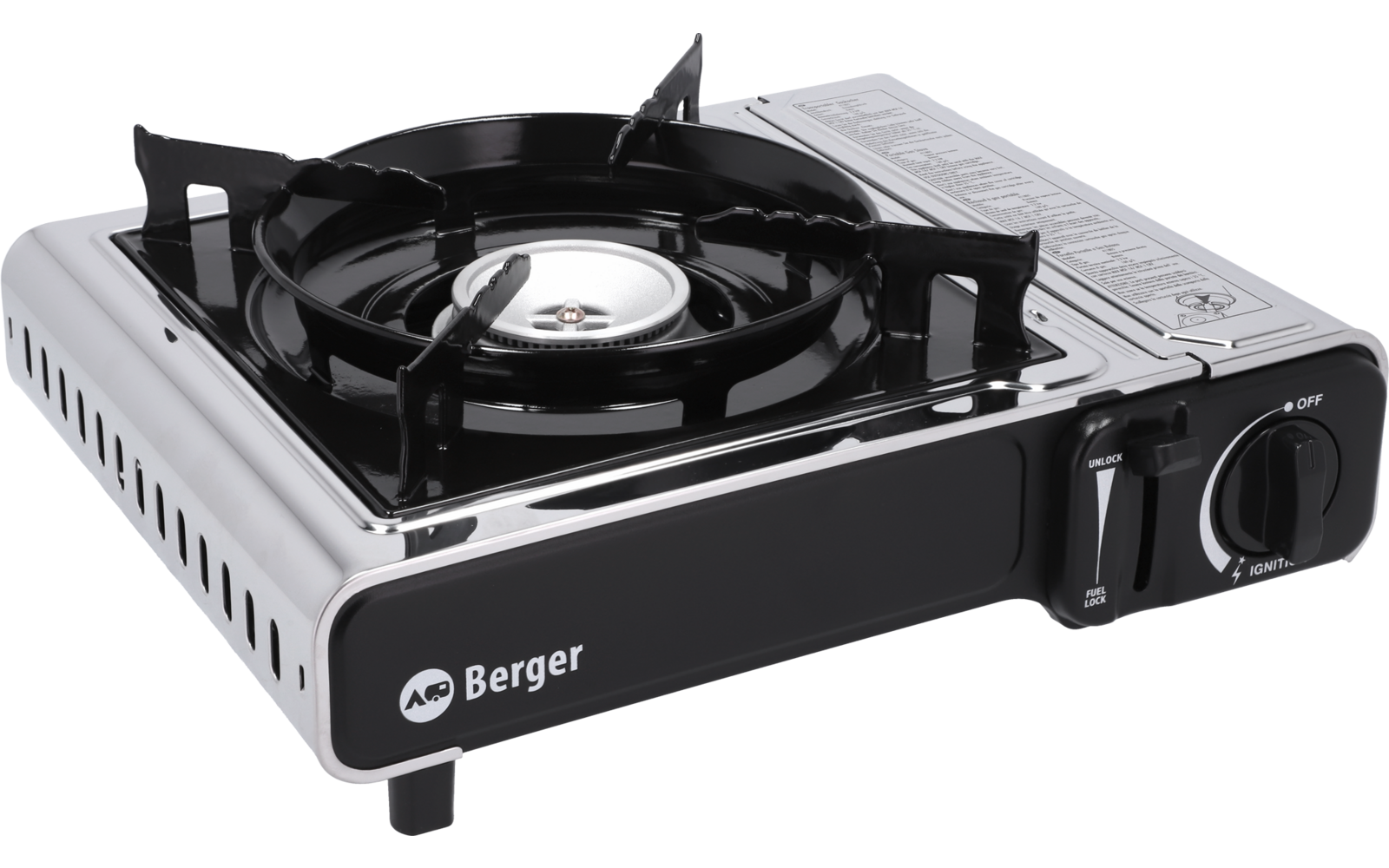 Produktbild Berger Stromboli Kartuschenkocher 2,2 kW mit Koffer inkl. 4 x 227 g Enders Gaskartuschen 1