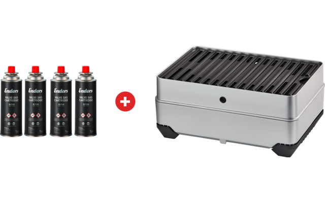 Produktbild Enders Pace 2in1 Gaskocher / Gasgrill 2,3 kW inkl. 4 x 227 g Gaskartuschen 1
